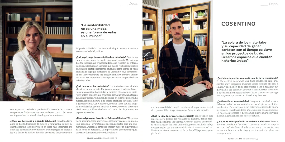 Cosentino Design Stories &mdash; architect and designer interviews at the Cosentino Barcelona studio for Flash Magazine