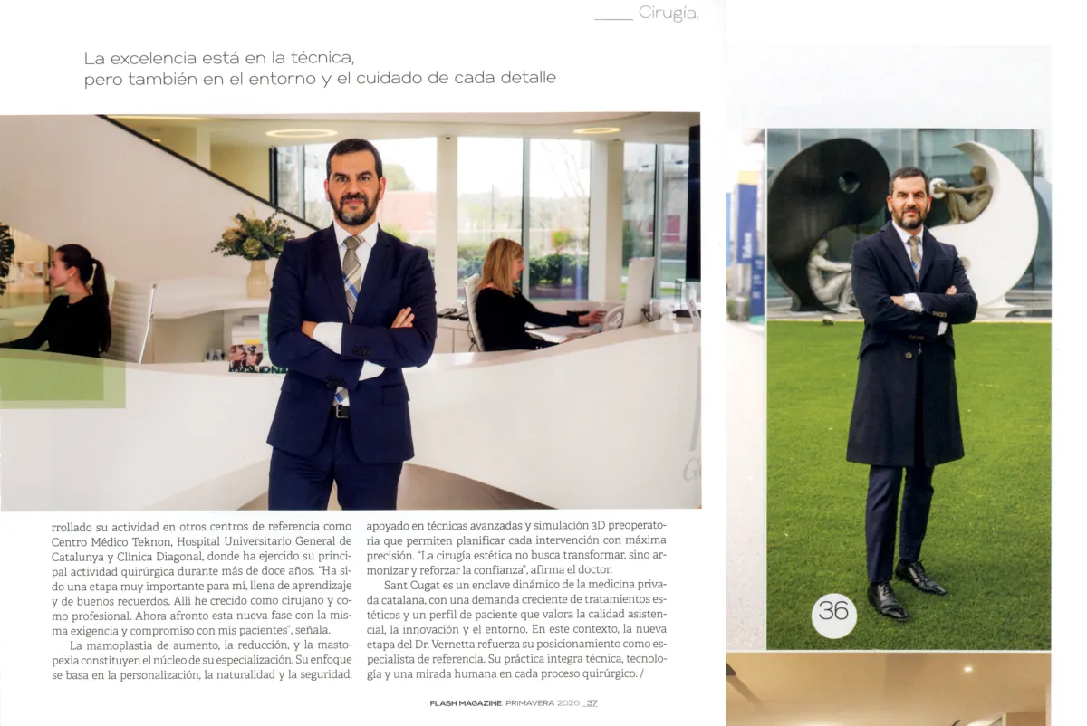 Dr Oriol Vernetta, plastic surgeon &mdash; interview spread for Flash Magazine