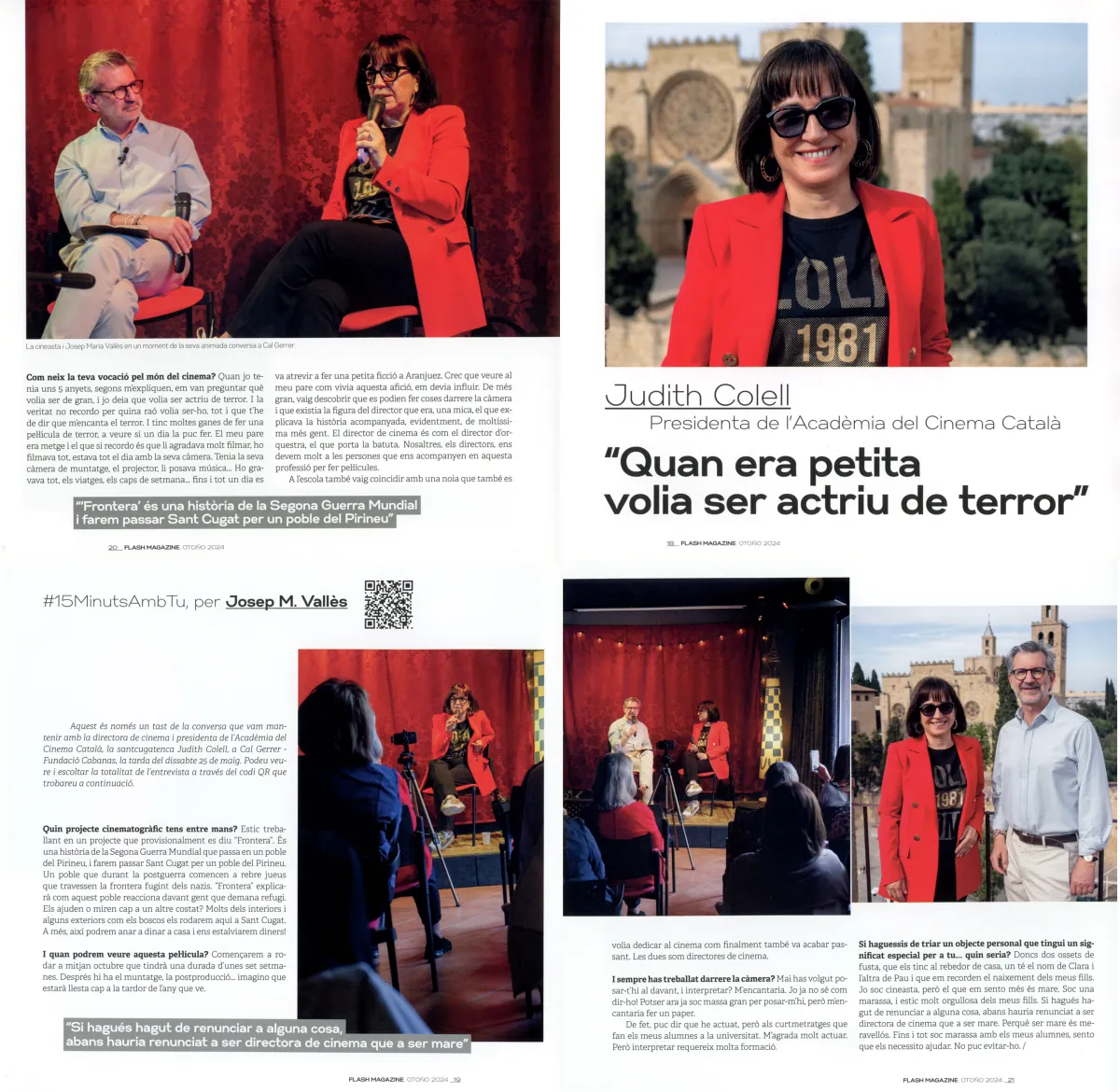 Judith Colell, film director and president of the Catalan Film Academy &mdash; interview spread for Flash Magazine