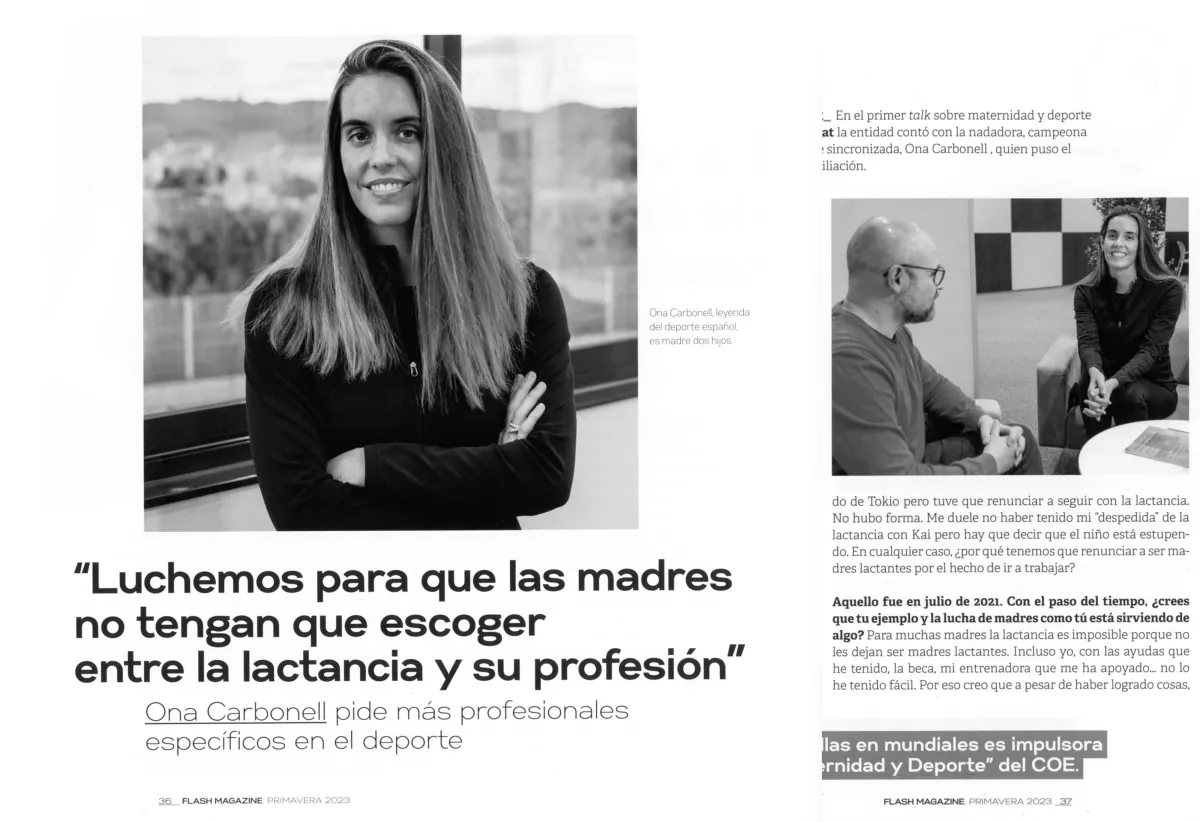 Ona Carbonell, Olympic synchronized swimmer &mdash; interview spread for Flash Magazine