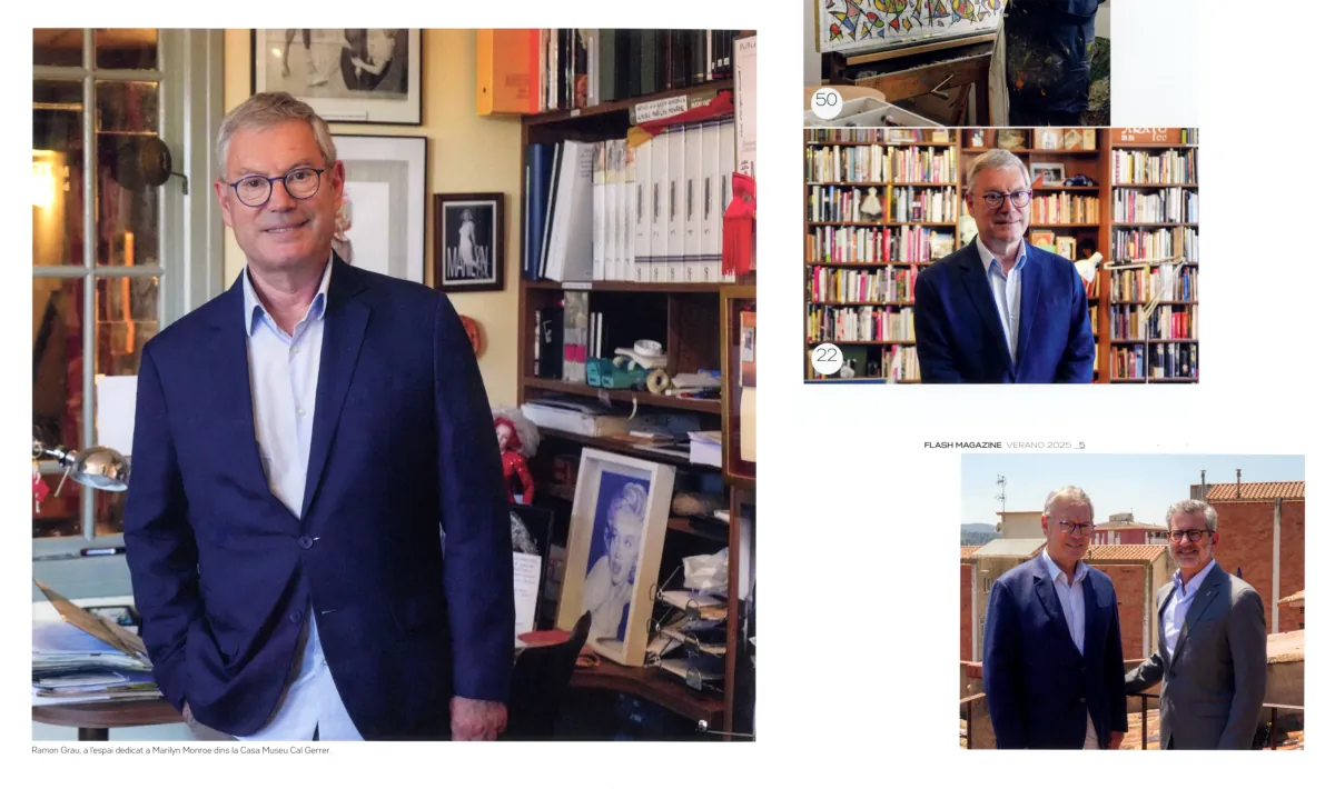 Ramon Grau in the Marilyn Monroe room at Casa Museu Cal Gerrer &mdash; interview spread for Flash Magazine